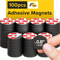 X-bet MAGNET Round Flexible Magnets with Adhesive Backing - (100pcs 0.8