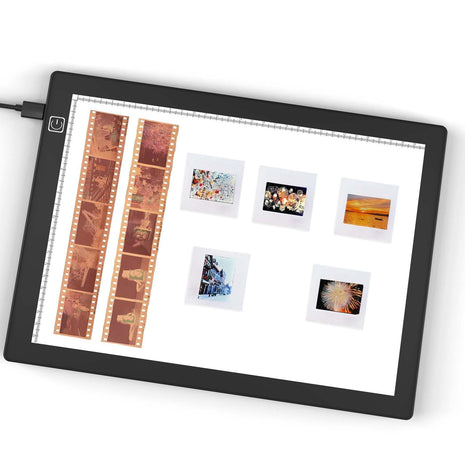 Slide Viewer Light Box 5600K 12"x8" Ultra-Thin Adjustable Brightness Backlight for Slides and Film Negative Scanning
