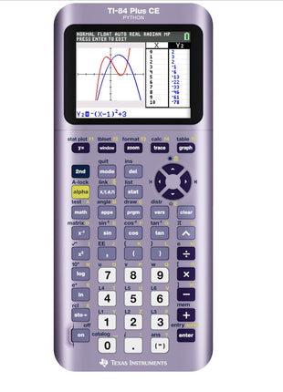 TI-84 Plus CE Python Enhanced Graphing plus Software, Iris/Purple