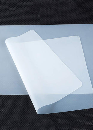 Clear Silicone Mats for Crafts: Translucent Non-slip Heat Resistant 11.8×15.75In (2/Pack) Silicone Placemats for Jewelry, Epoxy Resin,Glitter Slime, DIY Sheet, Nail Art, Countertop Protector Pad
