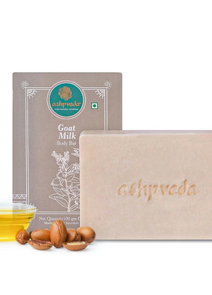 Ashpveda Ayurvedic Jojoba Oil & Goat Milk Bathing Soap Bar for Skin Hydrating & Nourishment, 100g