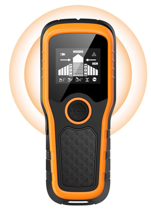 Stud Finder Wall Scanner 5-in-1 - Detector for Wood, Metal, Joists, Pipes, and AC Wires, Upgraded New version Intelligent Chip, High-Definition LCD Display Screen & Audible Alarm