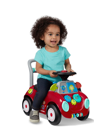 Radio Flyer Busy Buggy, Toddler Ride On Toys, for Toddlers 1-3 | 3-in-1 Push Walker Ride On Car with 17 Sensory Activities, Anti-Tip Feature, Horn and Gears, 42 lb Capacity