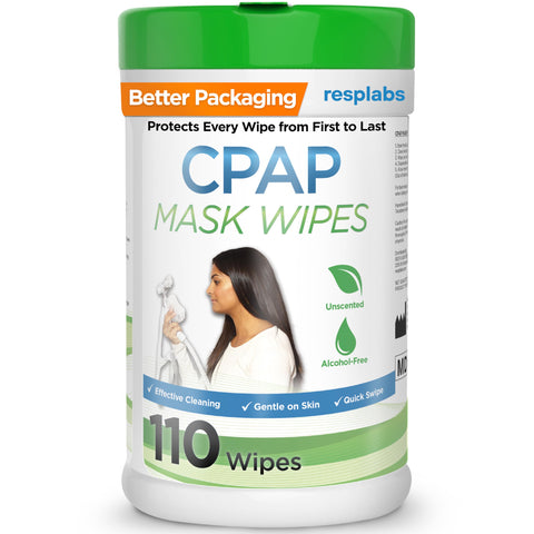 resplabs CPAP Mask Wipes Unscented Cleaner for Full Face, Nasal Masks & Supplies 110 Wipes