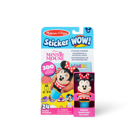 Melissa & Doug Sticker Wow!TM 24-Page Activity Pad and Sticker Stamper, 300 Stickers, Arts and Crafts Fidget Toy Collectible Character – Disney Minnie Mouse - for Kids Ages 3+ - FSC Certified