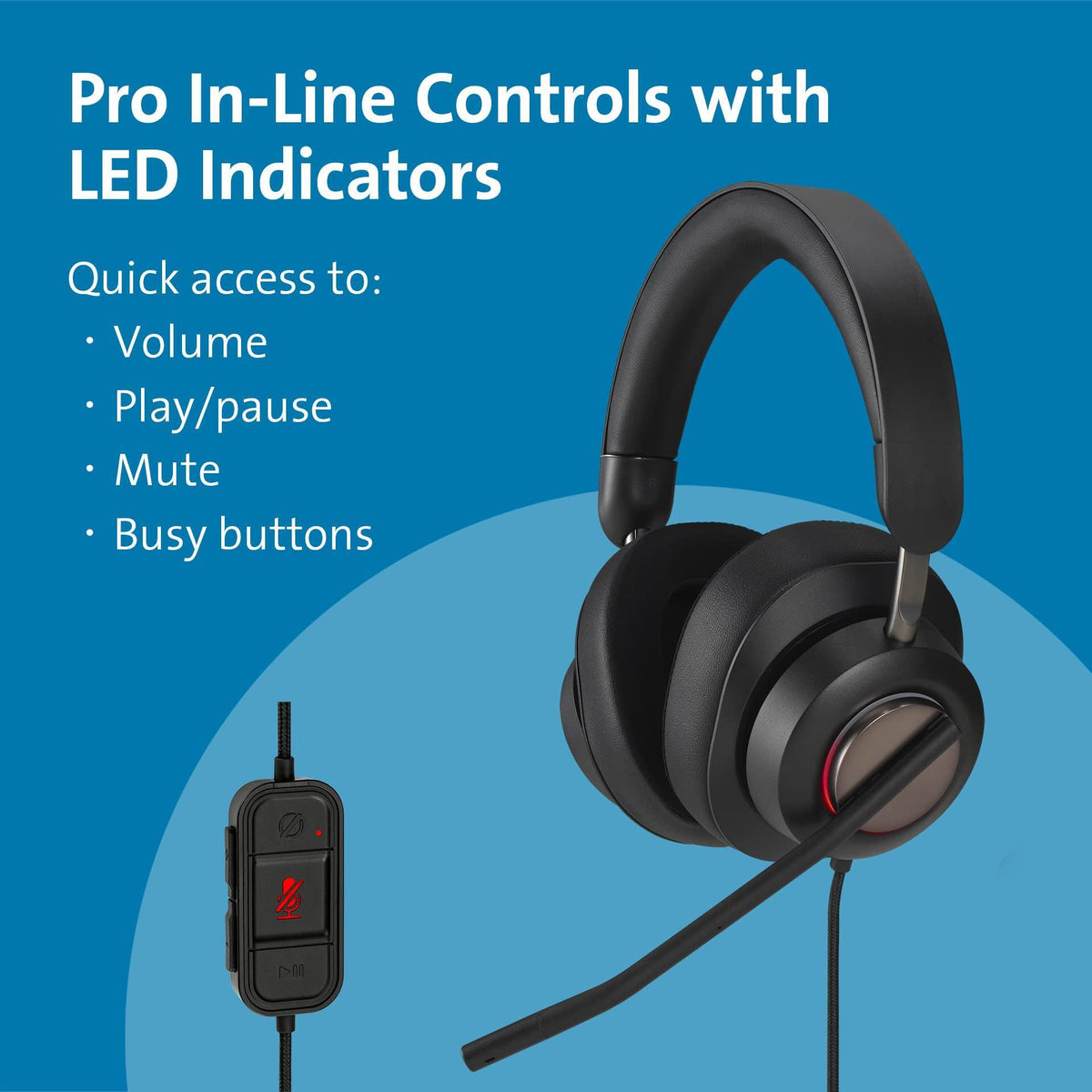 Kensington Noise Cancelling H2000 USB-C Over-Ear Headset (K83451WW)