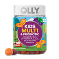 OLLY Kids Multivitamin & Probiotic Gummy, Digestive Support, Vitamins A, D, C, E, B, Zinc, Chewable Supplement, Berry Flavor, 50 day supply   100 Count