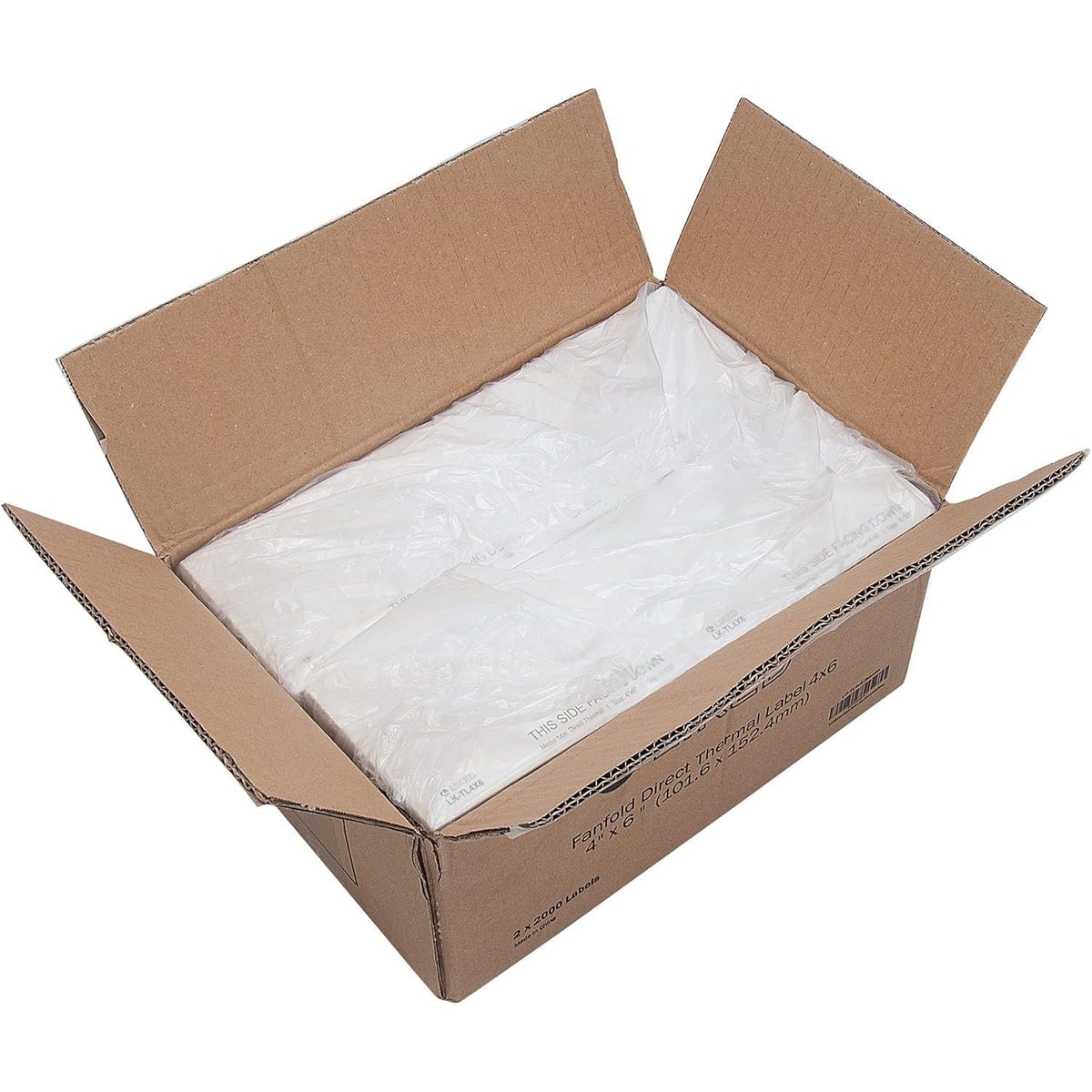 L LIKED 4000 Fanfold 4" x 6" Direct Thermal Labels, with Perforated line for Thermal Printers - Compatible with Zebra & Rollo Printer