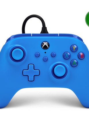 PowerA Wired Controller for Xbox Series X|S - blue, gamepad, video game/gaming controller, works with Xbox One, Officially Licensed