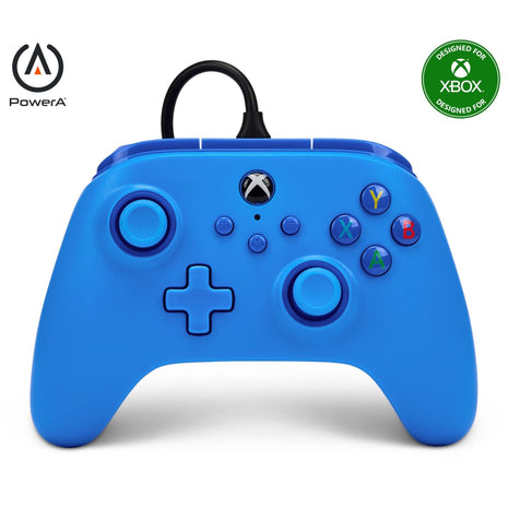 PowerA Wired Controller for Xbox Series X|S - blue, gamepad, video game/gaming controller, works with Xbox One, Officially Licensed