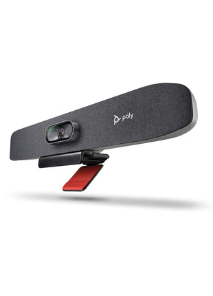 Poly Studio R30 4K Video Conference System - Camera, Mic, and Speaker Bar for Small Rooms - Presenter Tracking, NoiseBlockAI, Framing - Plug & Play - Works w/Teams, Zoom & More