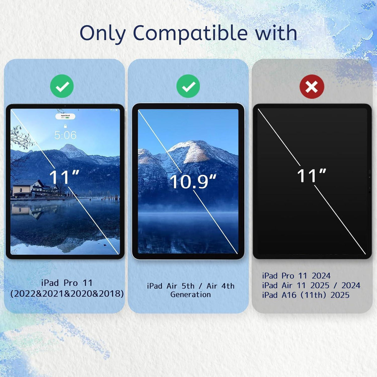 MOBDIK 2 Pack Paperfeel Screen Protector Compatible with iPad Pro 11 (2022&2021&2020&2018)/ iPad Air 5th & Air 4th Generation(10.9 Inch), Crafted for Natural Writing, Anti Glare, Easy Installation