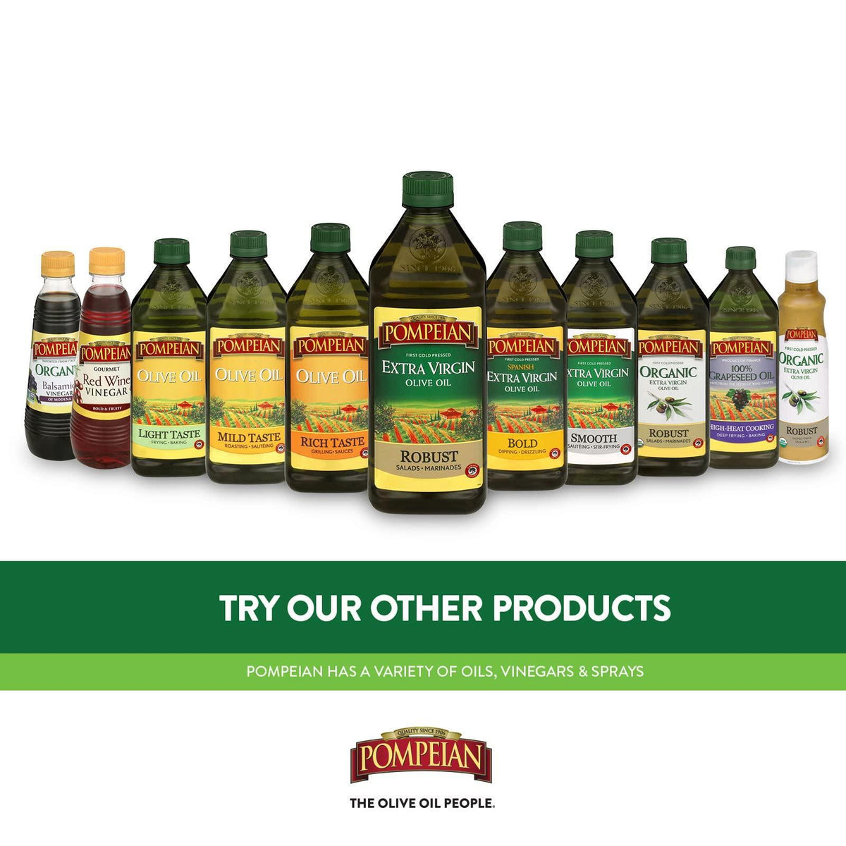 Pompeian Smooth Extra Virgin Olive Oil, Contains Polyphenols, First Cold Pressed, 68 Fl Oz