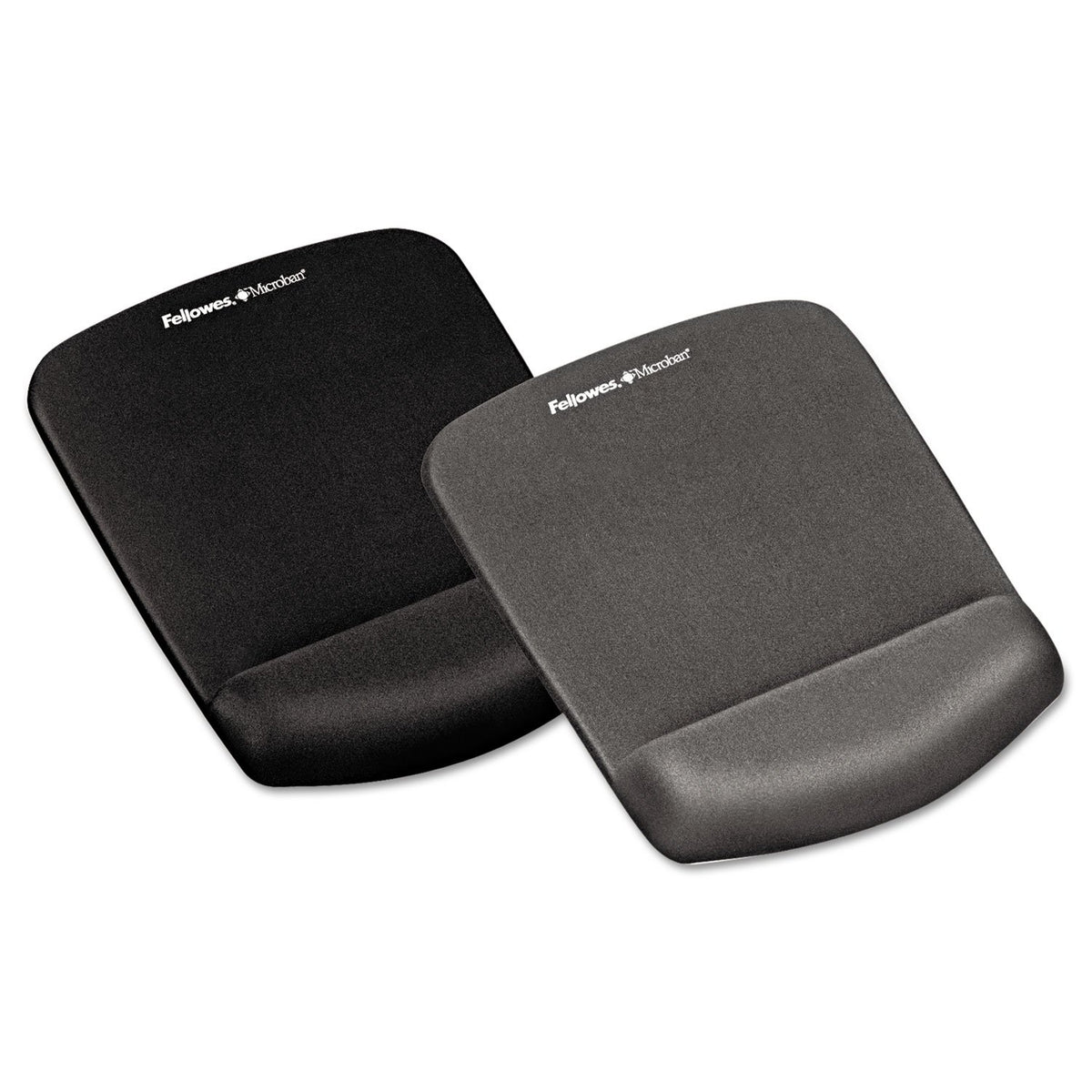 Fellowes PlushTouch Mouse Pad w/Wrist Support-Mouse Pad/Wrist Rest w/Foam Fusion,7-1/4"x9-3/8"x1",Black