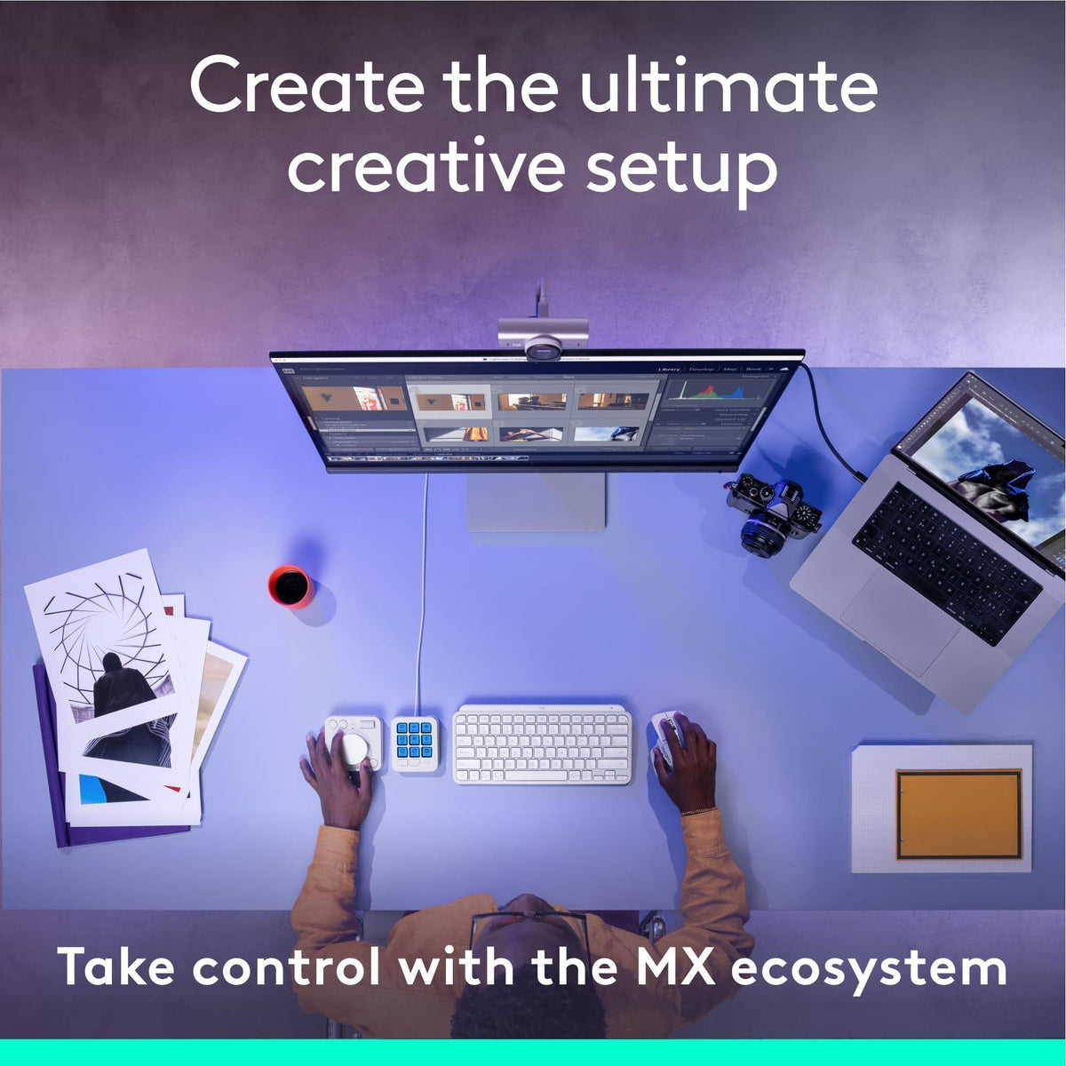 Logitech MX Creative Console, 9 Customizable LCD Keys, Stream Deck Accessories, Control Dial for Graphic Design, Adobe, Zoom, Spotify - Pale Grey, 3-Month Adobe Creative Cloud Membership