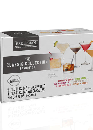 The Classic Collection Capsules, Variety Pack of 6 for Bartesian Premium Cocktail Maker (55524)