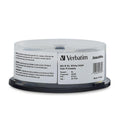 Verbatim BD-R DL 50GB 8X Blu-ray Recordable Media Disc DataLifePlus White Inkjet Hub Printable - 25pk Spindle - 97334