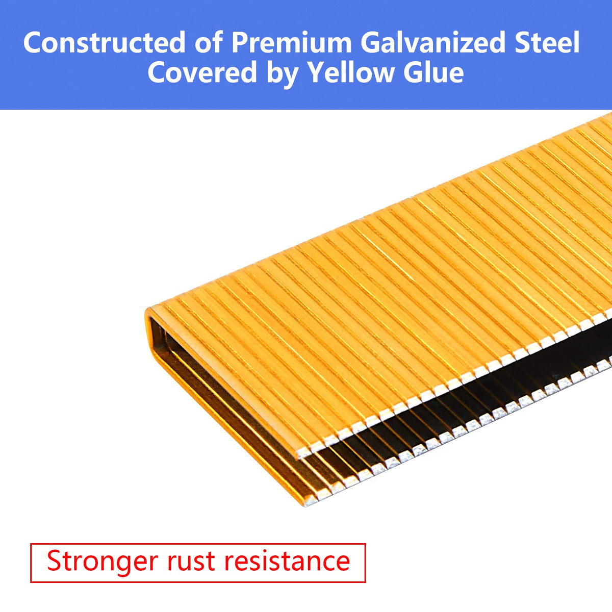 SimCos 18 Gauge 1/4" Narrow Crown Staples (1", 3/4", 1/2"), Assorted 1200 Counts for 18 GA Pneumatic or Electric Stapler or Staple Gun,Project Pack (Galvanized Steel)