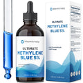 Methylene Blue Pharmaceutical Grade 4.06 fl oz (120 mL), 99% Purity Supplement for Humans, Formaldehyde-Free, Alcohol-Free, Glass Bottle