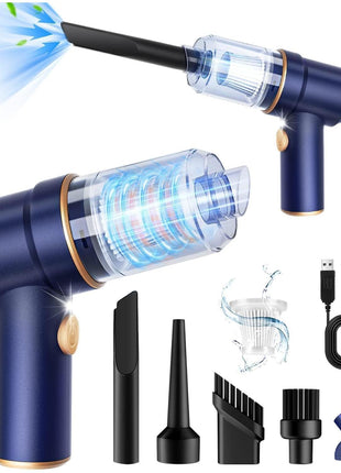 KMM Handheld Car Vacuum Cleaner, 9000Pa Vacuum Cleaner and Air Duster, 120W High Power Hand Held Vacuum with LED Light and Multi-Nozzles for Car, Home, Office, Pet