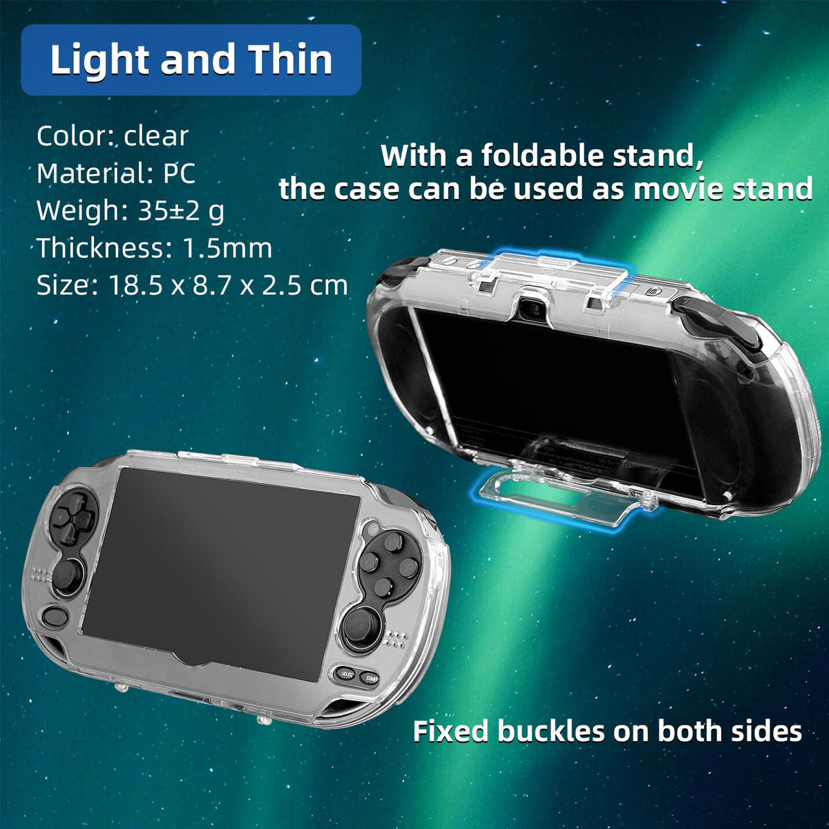 OSTENT Protective Clear Crystal Hard Carry Guard Case Cover Skin for Sony PS Vita PSV 1000 PCH-1000