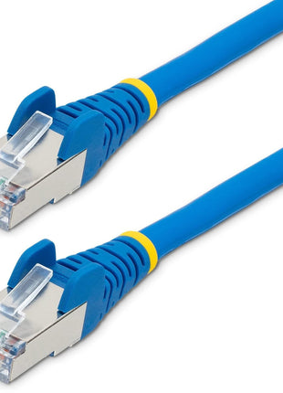 StarTech.com 20ft CAT6a Ethernet Cable - Low Smoke Zero Halogen (LSZH) - 10 Gigabit 500MHz 100W PoE RJ45 S/FTP Blue Network Patch Cord Snagless w/Strain Relief (NLBL-20F-CAT6A-PATCH)