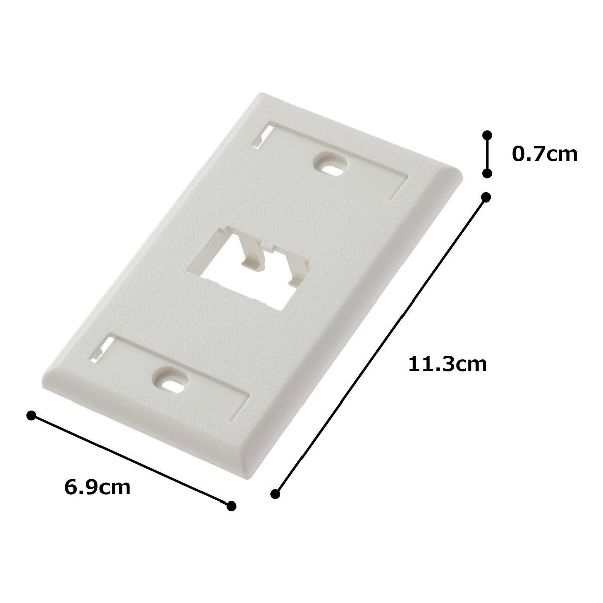 Panduit CFPL2IWY 2-Port Mini-Com Single-Gang Faceplate with Labels, Classic Series, Off-White