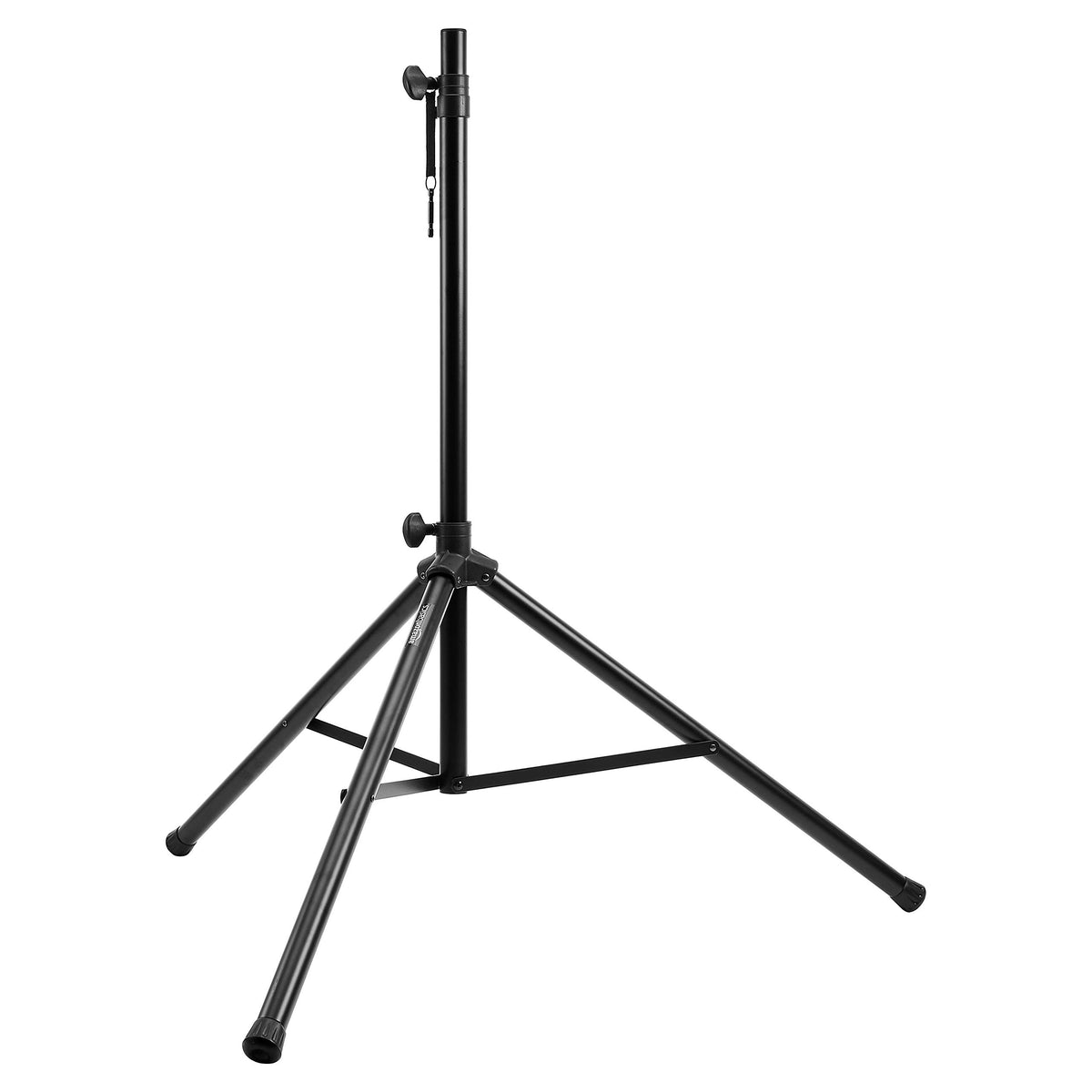 Amazon Basics Speaker Stand, Holds up to 99.2 lbs, Adjustable Height 52" to 73", Steel, Black