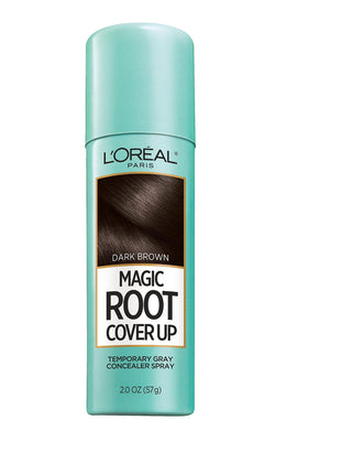 L'Oreal Paris Magic Root Cover Up Gray Hair Spray, 100% Gray Hair Coverage with Buildable, Lightweight, Transfer-Resistant, and Temporary Formula, Ammonia-Free, Dark Brown, 2 oz (1 Count)