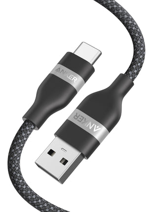 Anker Car Carplay Cable for iPhone 17 16 Pro Max Plus, Upcycled Braided USB A to USB C Car Charger Cord for Samsung Note20 and More (3FT, Black)
