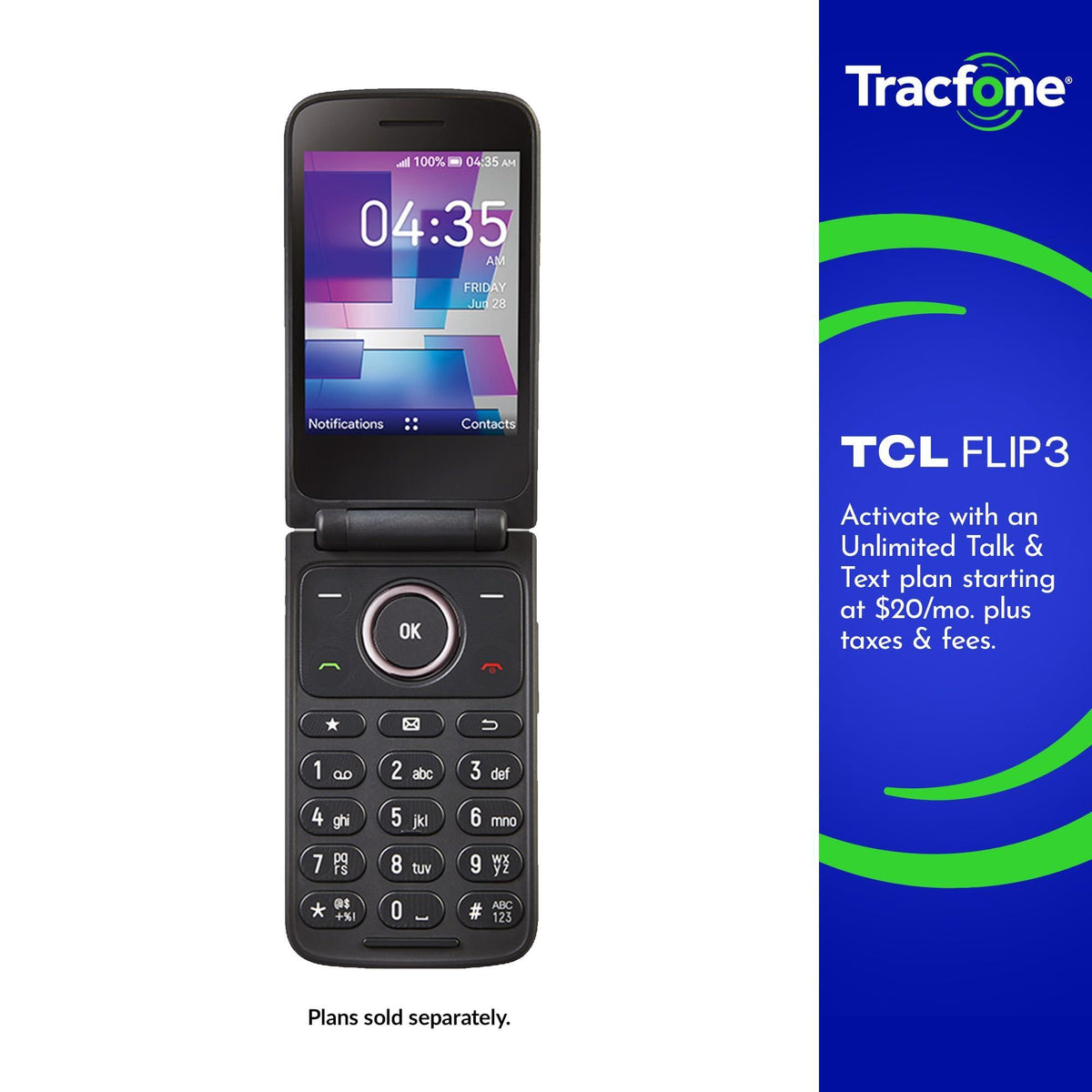 Tracfone| TCL FLIP 3 | Locked| 13GB | 1850mAh Battery |5MP Video Capable Camera| Stone Gray