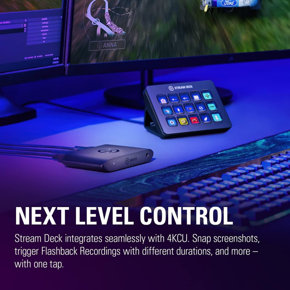Elgato HD60 X - Stream and Record in 1080p60 HDR10 or 4K30 with Ultra-low Latency on PS5|Pro, PS4|Pro, Xbox Series X/S, Xbox One X|S, Nintendo Switch 2, in OBS and More, Works with PC and Mac