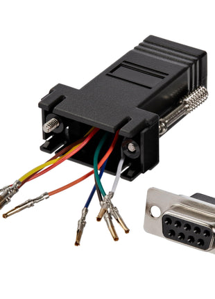 StarTech.com DB9 to RJ45 Modular Adapter - F/F - Serial adapter - DB-9 (F) to RJ-45 (F) - GC98FF, Black