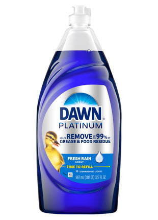 Dawn Platinum Dishwashing Liquid, Fresh Rain Scent, 32.7 fl oz