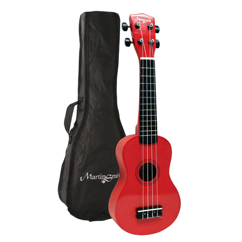 RockJam, 4-String Ukulele, Right, Red, Soprano (UK-222-RD)