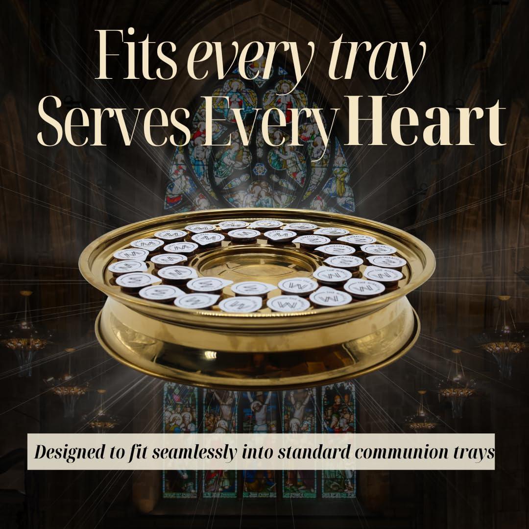 MM Pre Packaged Communion Plus Cups | Box of 100 with juice and wafer | by The Miracle Meal