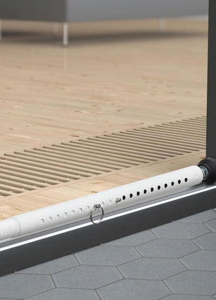 BeBecome Sliding Door Security Bar,17-50 inch Adjustable Patio Door Security bar with Rubber Tips Apartment Bedroom Bottom of Door Heavy Duty Interior White