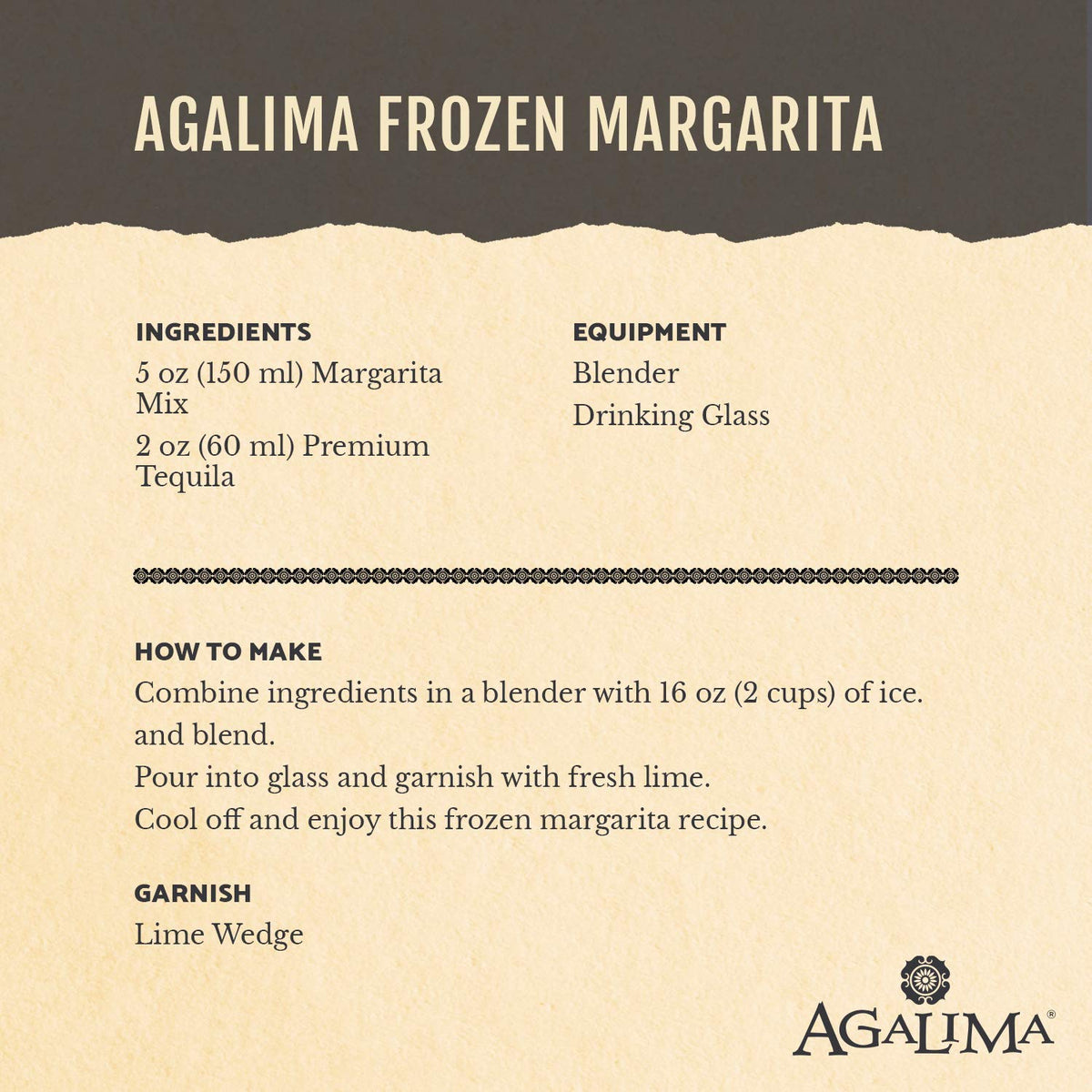 Agalima Authentic Organic Margarita Drink Mix, All Natural, 1 Liter (33.8 Fl Oz) Glass Bottle