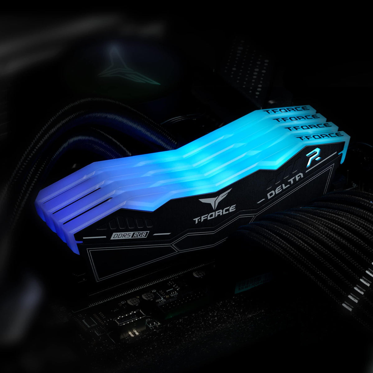TEAMGROUP T-Force Delta RGB DDR5 Ram 32GB (2x16GB) 6400MHz PC5-51200 CL32 Desktop Memory Module Ram for 600 700 Series Chipset XMP 3.0 Ready Black FF3D532G6400HC32ADC01