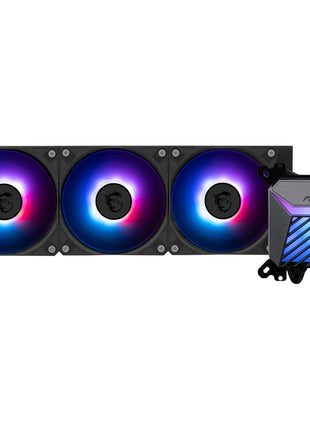 MSI MAG Coreliquid A15 360 - AIO ARGB Liquid Cooling - 360mm Radiator - Triple 120mm ARGB PWM Fans - EZ Connect - Uni Bracket - LGA 1700/1851/AM5/AM4 Compatible - Black