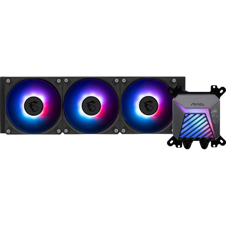 MSI MAG Coreliquid A15 360 - AIO ARGB Liquid Cooling - 360mm Radiator - Triple 120mm ARGB PWM Fans - EZ Connect - Uni Bracket - LGA 1700/1851/AM5/AM4 Compatible - Black