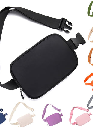 Belt bag Fanny pack crossbody bags for women Everywhere belt bag (black)