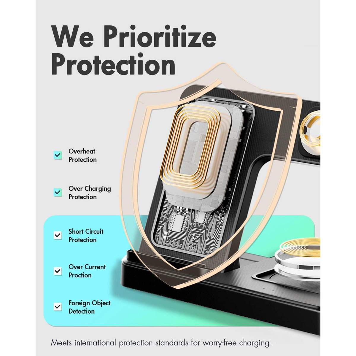 Wireless Charger iPhone Charging Station: 3 in 1 Charger Stand Multiple Devices for Apple - iPhone 16e 16 15 14 Pro Max 13 12 11 - Watch 10 9 8 7 6 5 4 3 2 SE and Ultra Series - Airpods 4 3 2 Pro