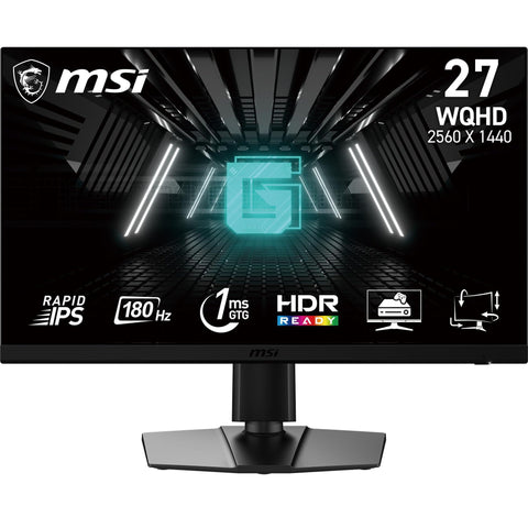 MSI G272QPF E2 27-inch 2560 x 1440 (QHD) Computer Monitor, 180Hz, Adaptive-Synch, HDMI, DisplayPort, VESA Mountable, Tilt, Height Adjustable, Speaker, 1ms, Black
