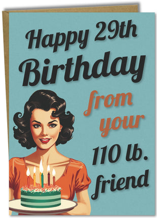 Katie Doodle   Funny Birthday Cards for Women, Friend (Handmade in USA)   Great for 30th, 40th, 50th, 60th, 70th, 75th, 80th, 90th Birthday Gifts for Women Her Friends   Includes 1 Card & 1 Envelope