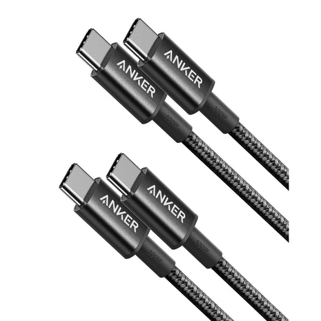 Anker USB C to USB C Cable (3.3FT, 2Pack), Type-C 100W Charger Cord Fast Charging for iPhone 16 Series,MacBook Pro 2020,Pixel and More(Black)