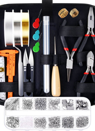 PAXCOO Jewelry Making Supplies Kit with Tools, Wires, Findings for Jewelry Repair and Beading
