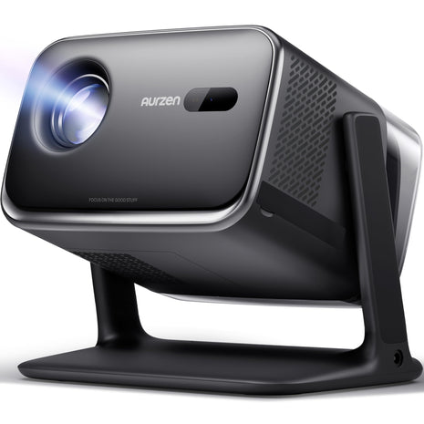 Aurzen BOOM mini Google TV Smart Projector with WiFi and Bluetooth, Voice Control, Family Mode, 20W Dolby Audio, Real-Time Focus,4K Supported Movie Projector for Bedroom/Home/Outdoor Live Sports,Black