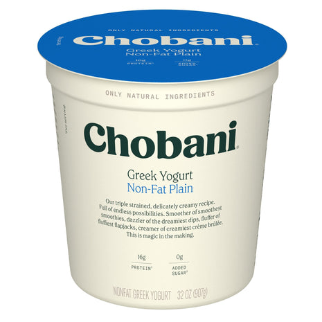 Chobani® Non-Fat Plain Greek Yogurt 32oz