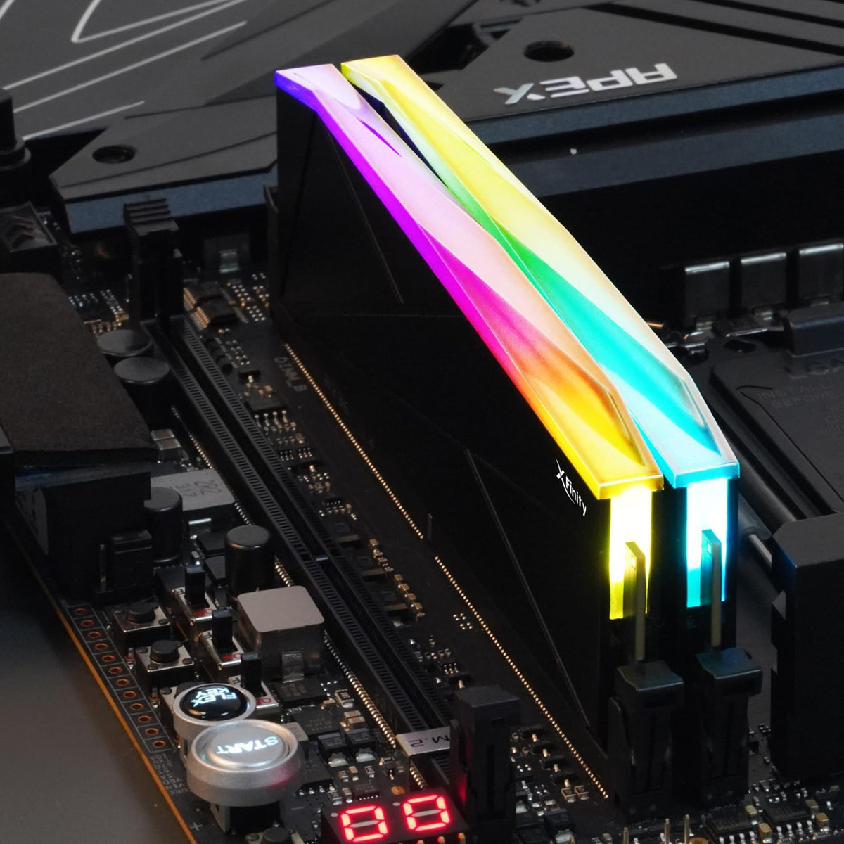 V-Color DDR5 Manta XFinity 48GB (24GBx2) 8200MHz CL40-52-52 1.4V SK Hynix IC RGB Desktop Computer Gaming Memory CUDIMM (TMXFCL2482840KSK)